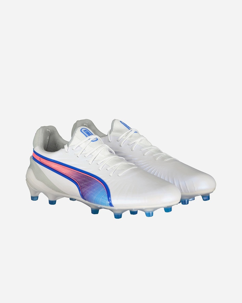 Puma KING ULTIMATE FG/AG Unisex Football Boots - White - Size UK 8