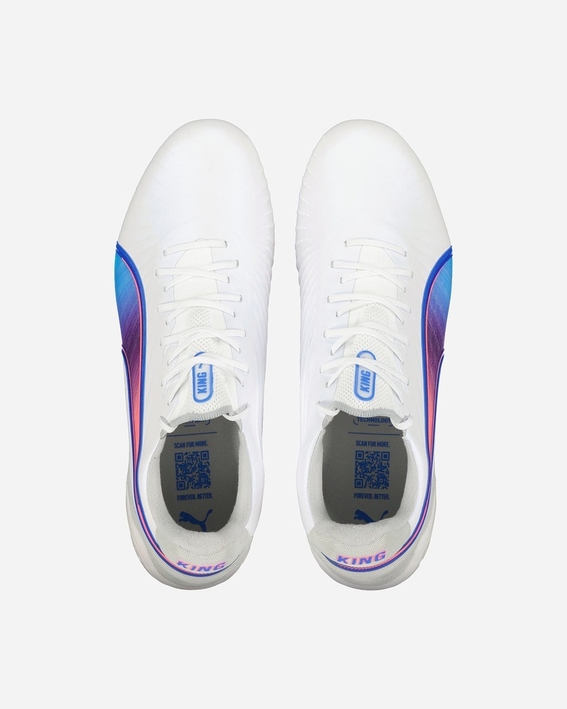 Puma KING ULTIMATE FG/AG Unisex Football Boots - White - Size UK 8