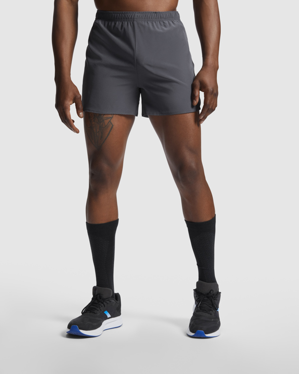 Short de course en tissu léger et élastique (S, NOIR)