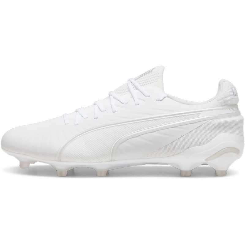 Puma King Ultimate Launch Firm Ground Football Boots - White